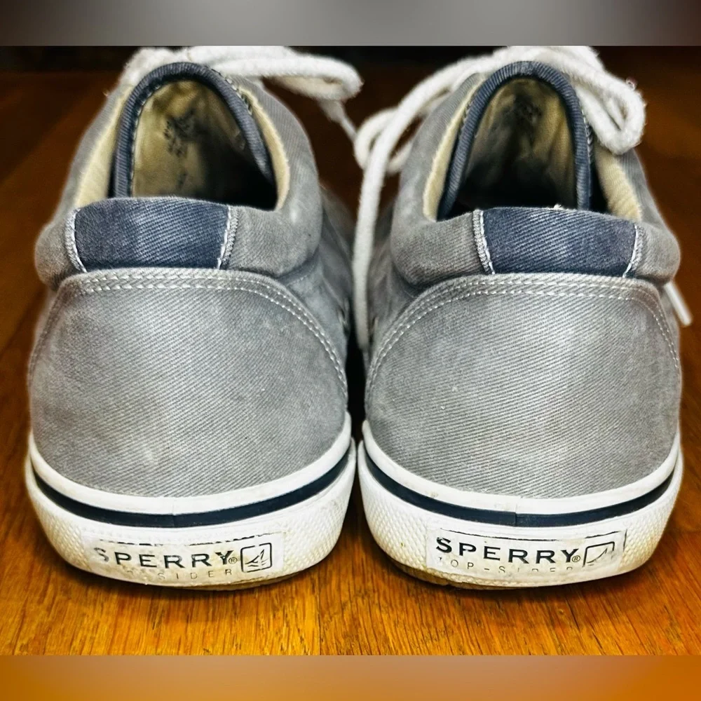 Sperry Men's Gray Canvas Boat Shoes